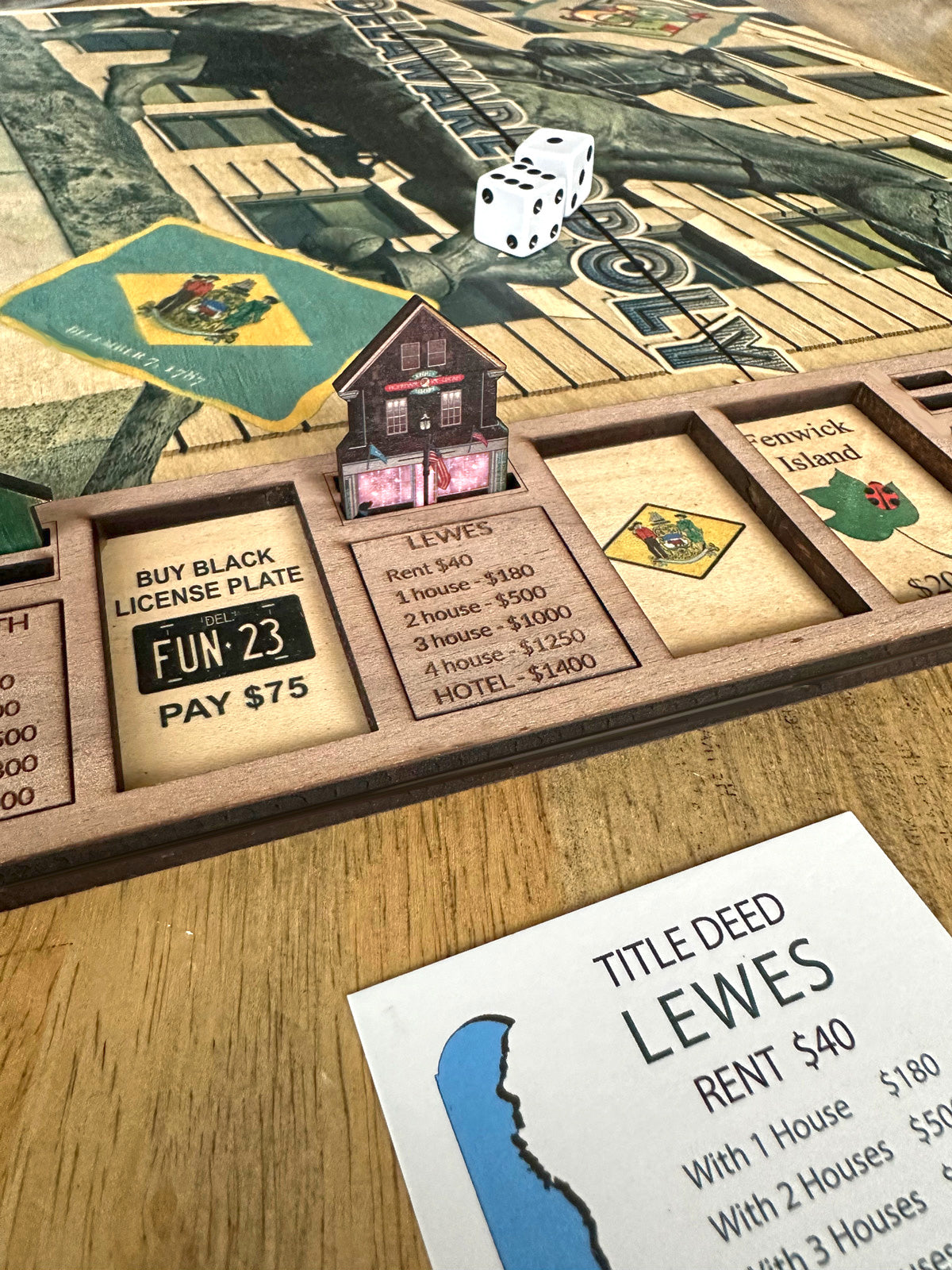 Delaware'opoly Laser cut